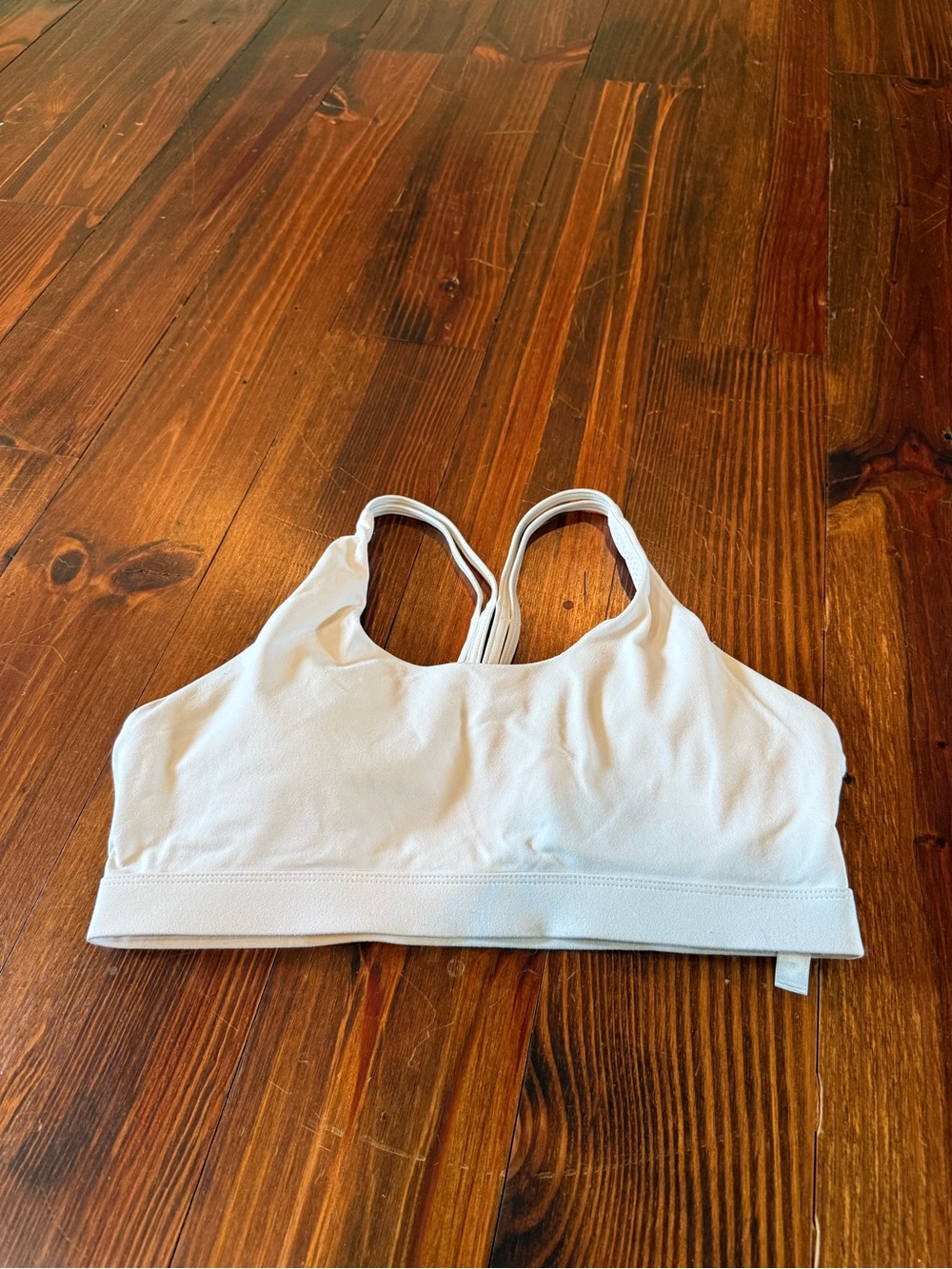 Women's White Seamless Sports Bra